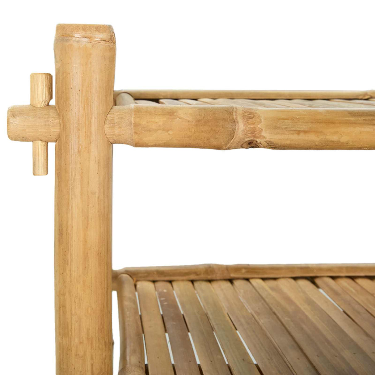 vidaXL Schoenrek met plank Naturel 4-niveaus Bamboe