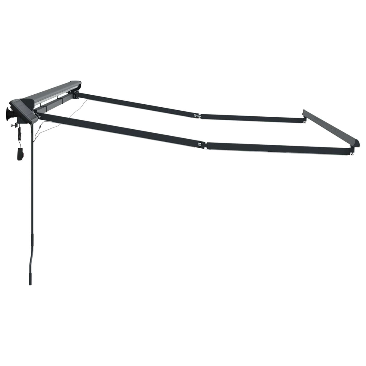 vidaXL Handbediende luifel met LED's Antraciet 3 x 2,5 m Aluminium