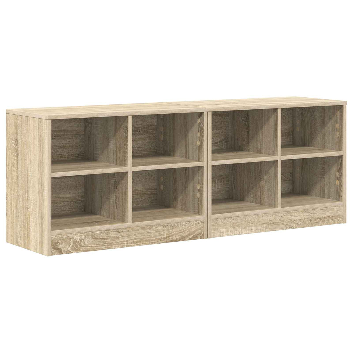 vidaXL Table de chevet avec étagère 2 pcs Chêne Sonoma 66 x 33 x 48 cm Bois d'ingénierie