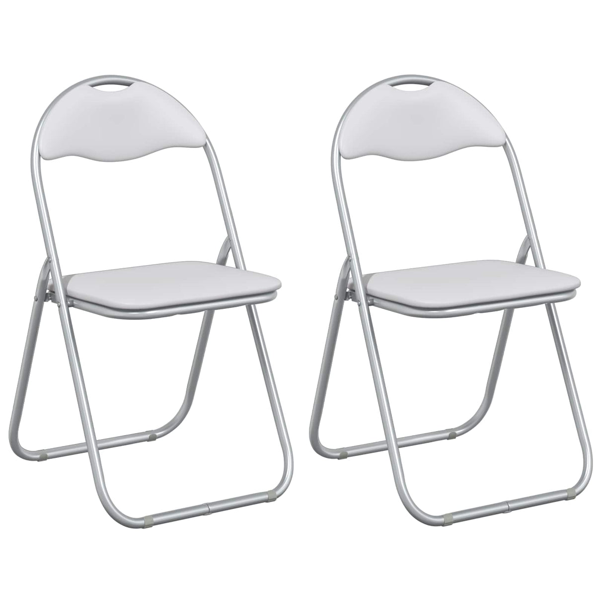 vidaXL Folding chair 2 pcs Black and Grey 48 x 43.5 x 81 cm