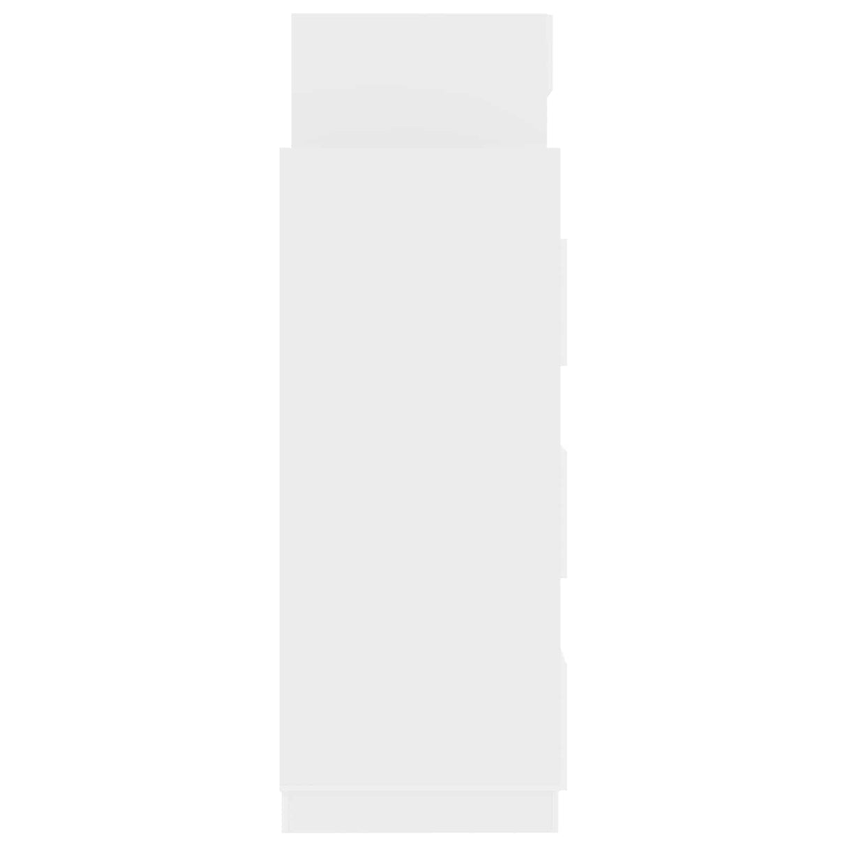 vidaXL Commode Lazette avec rangement 2 pcs Blanc Bois d'ingénierie