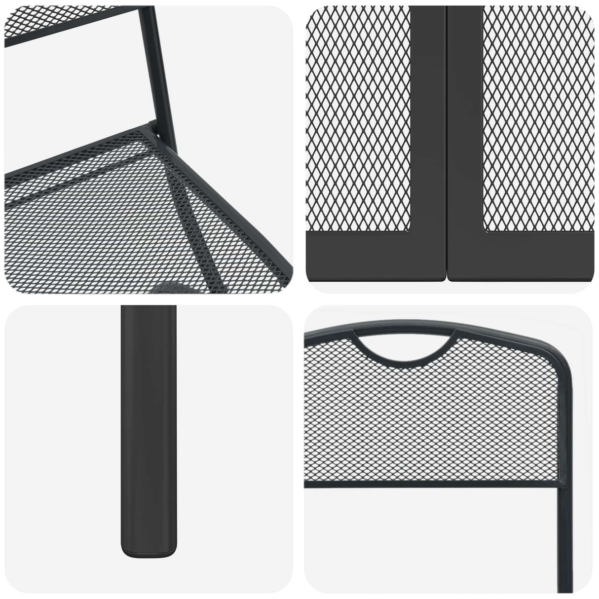 vidaXL Ensemble de mobilier d'extérieur 5 pcs Fer et Acier Anthracite