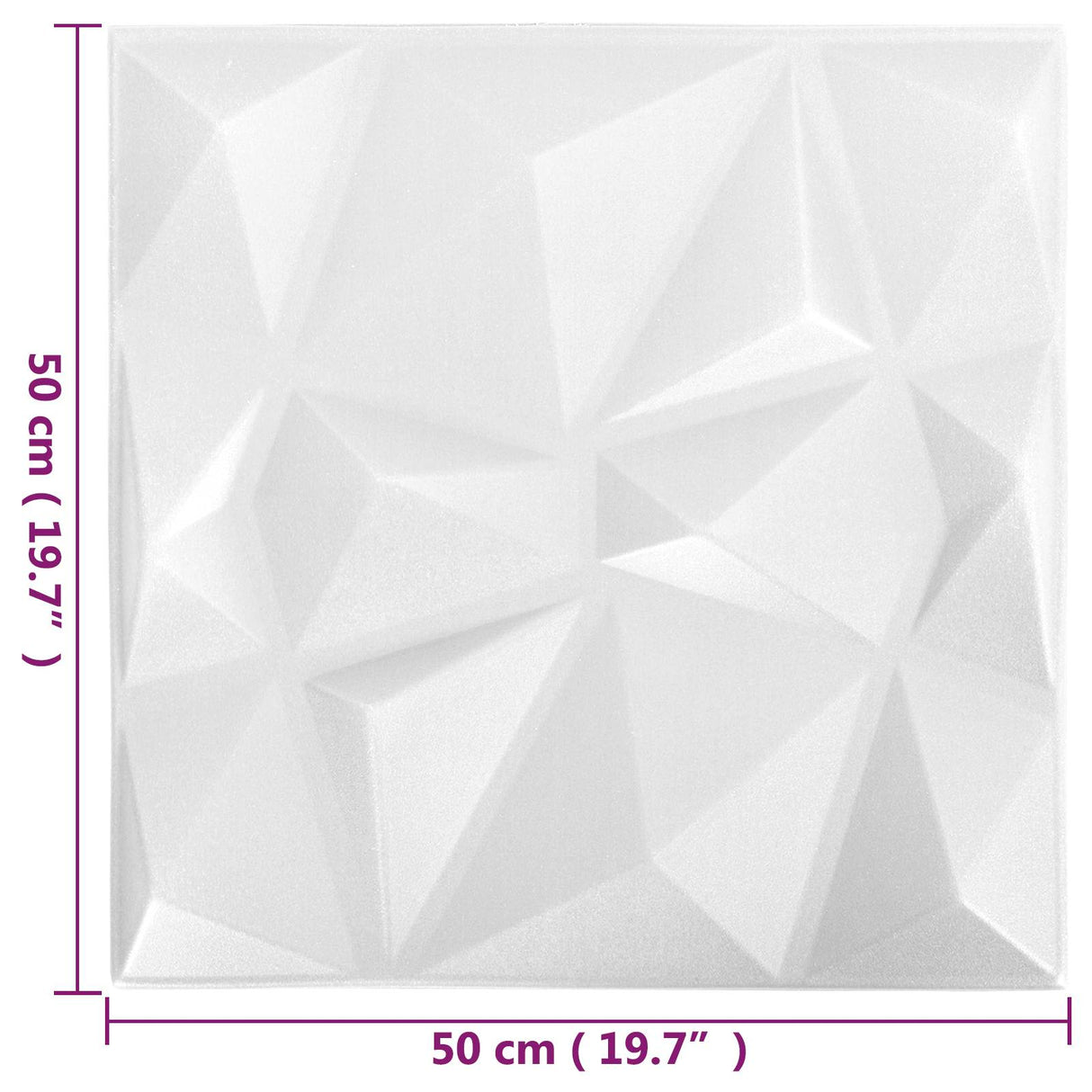 vidaXL Wandpanelen 12 pcs Diamond Wit 50 x 50 cm XPS Schuim