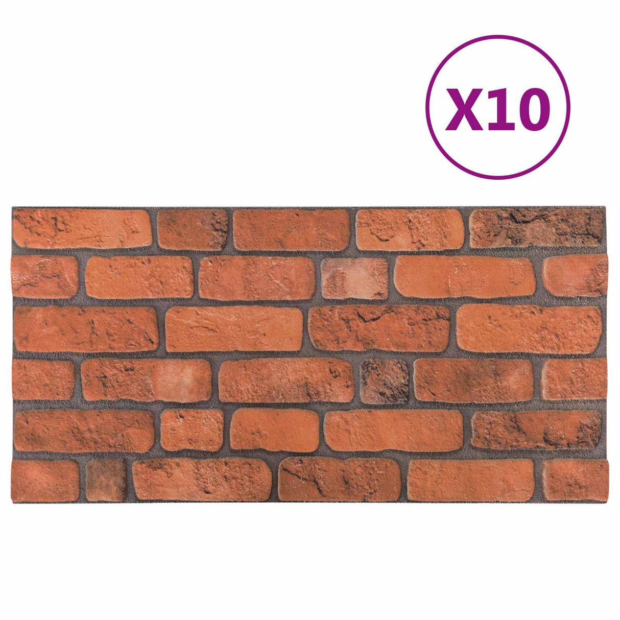 vidaXL Wall Panels 10 pcs Dark Brown and White 100 x 50 cm EPS Foam