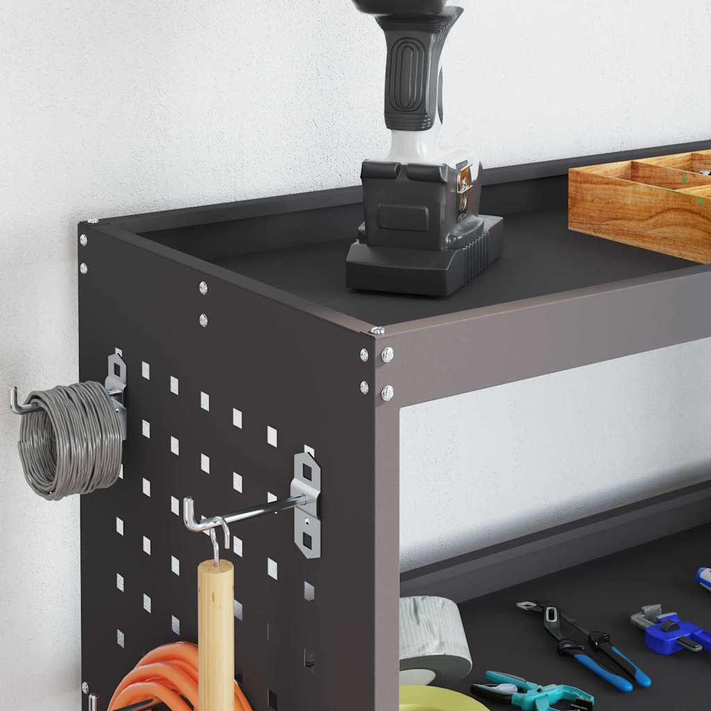 vidaXL Gereedschapswagen Zwart 75 x 35 x 73 cm Koudgewalst staal