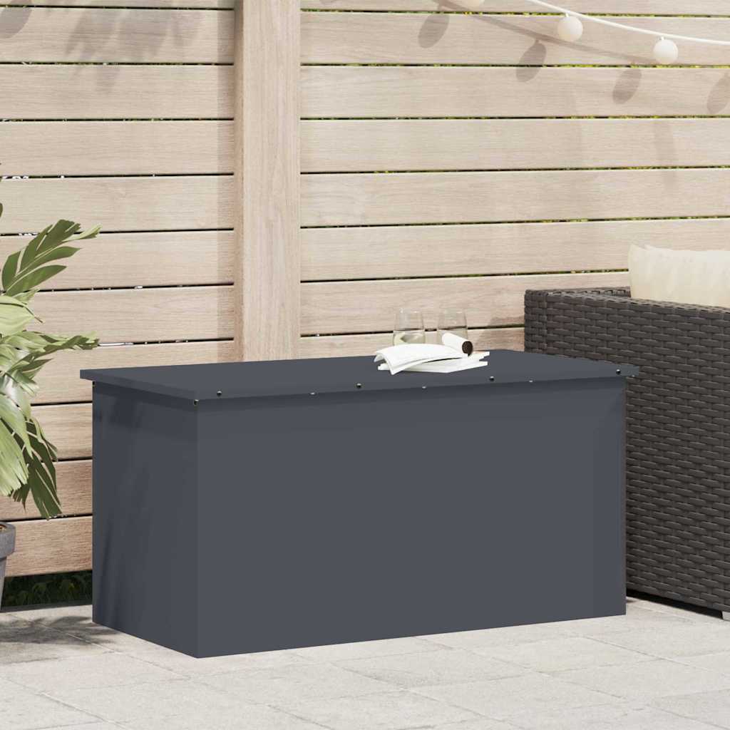 vidaXL Buitopslagdoos Zwart 100 x 50,5 x 50 cm Staal