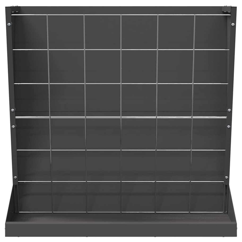 vidaXL Hooihouder Zwart 71 x 33 x 70 cm Koudgewalst Staal