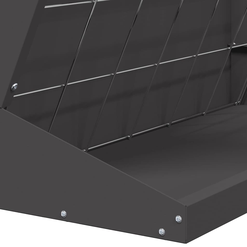 vidaXL Hooihouder Zwart 71 x 33 x 70 cm Koudgewalst Staal