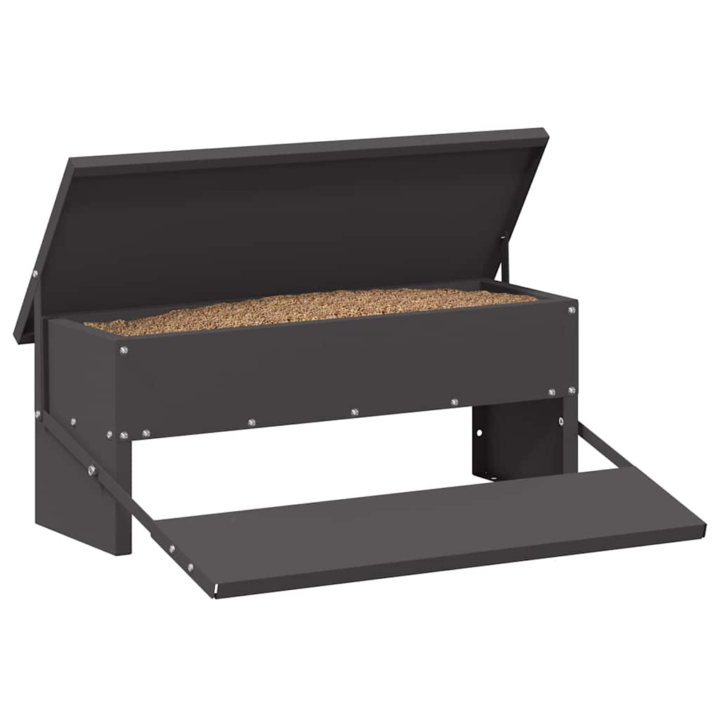 vidaXL Kip trekvoeder Zwart 48,5 x 39,5 x 19 cm Koudgewalst Staal