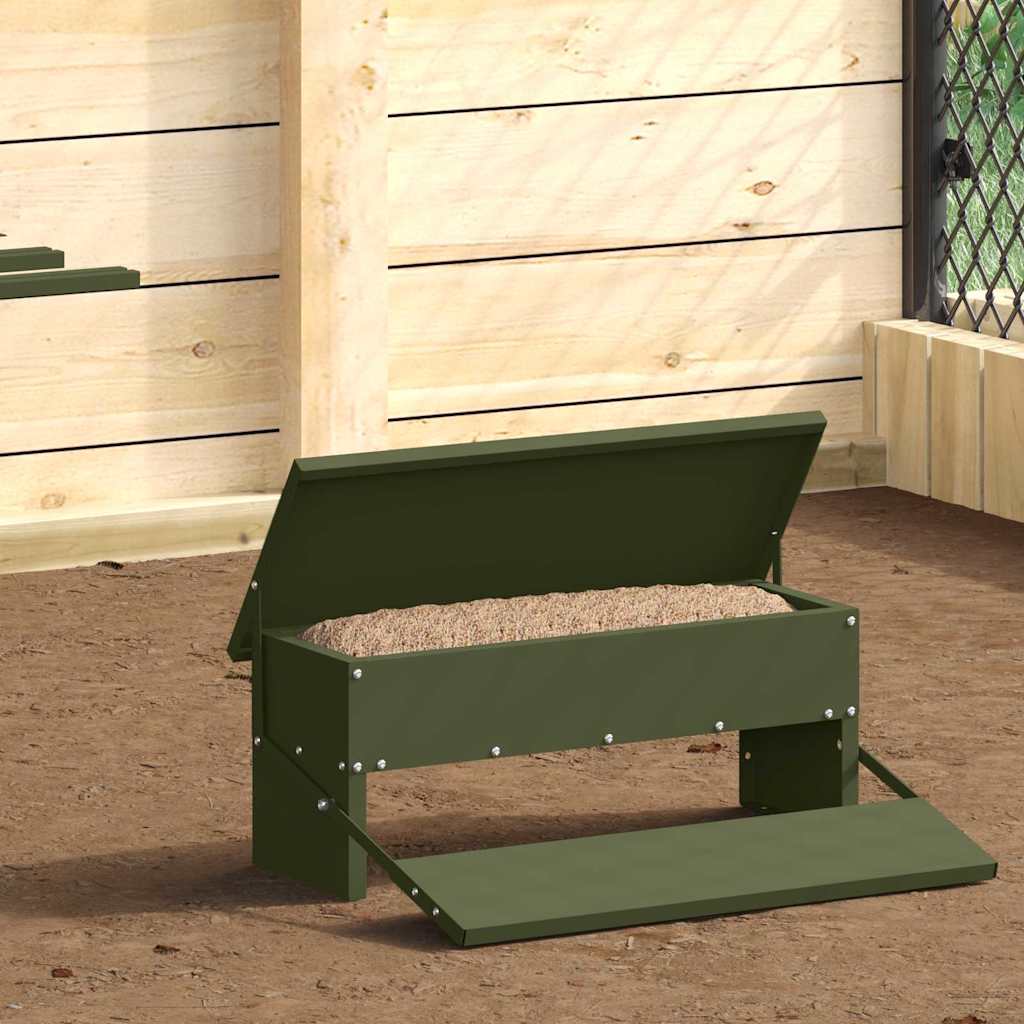 vidaXL Kip trekvoeder Zwart 48,5 x 39,5 x 19 cm Koudgewalst Staal