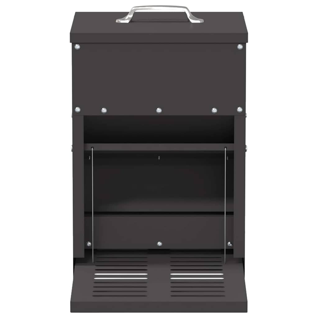 vidaXL Chicken Feeder Black 25x42x40 cm Cold Rolled Steel