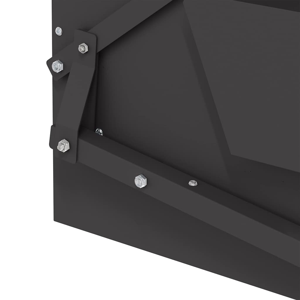 vidaXL Chicken Feeder Black 50 x 40 x 29 cm Cold-Rolled Steel