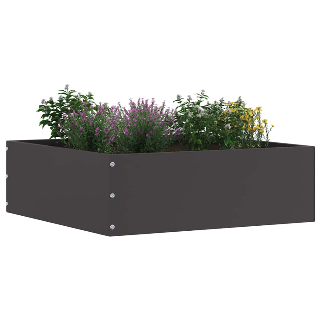 vidaXL Lawn Edging Black 40 x 40 x 13 cm Steel