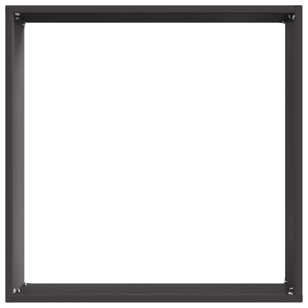 vidaXL Lawn Edging Black 40 x 40 x 13 cm Steel