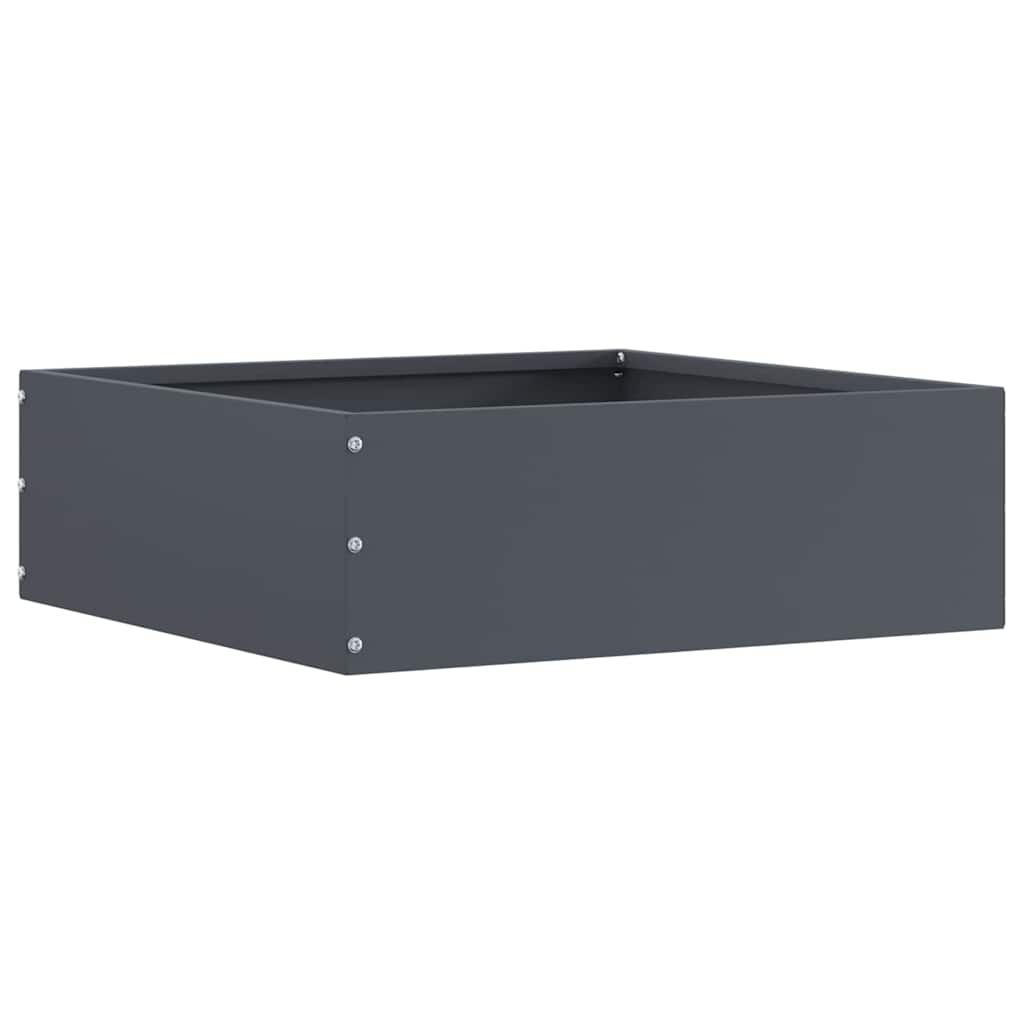 vidaXL Lawn Edging Black 40 x 40 x 13 cm Steel