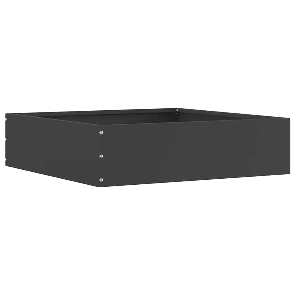 vidaXL Lawn Edging Black 40 x 40 x 13 cm Steel