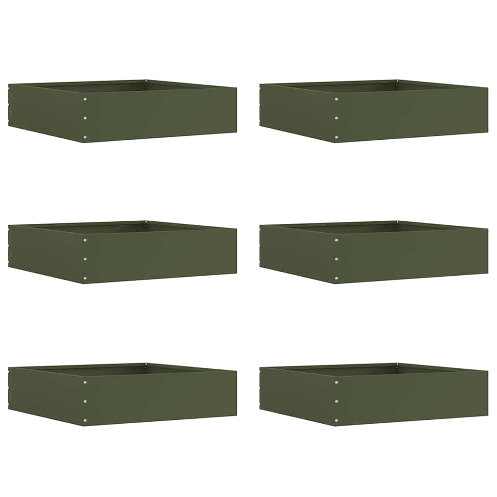 vidaXL Lawn Edging Black 40 x 40 x 13 cm Steel