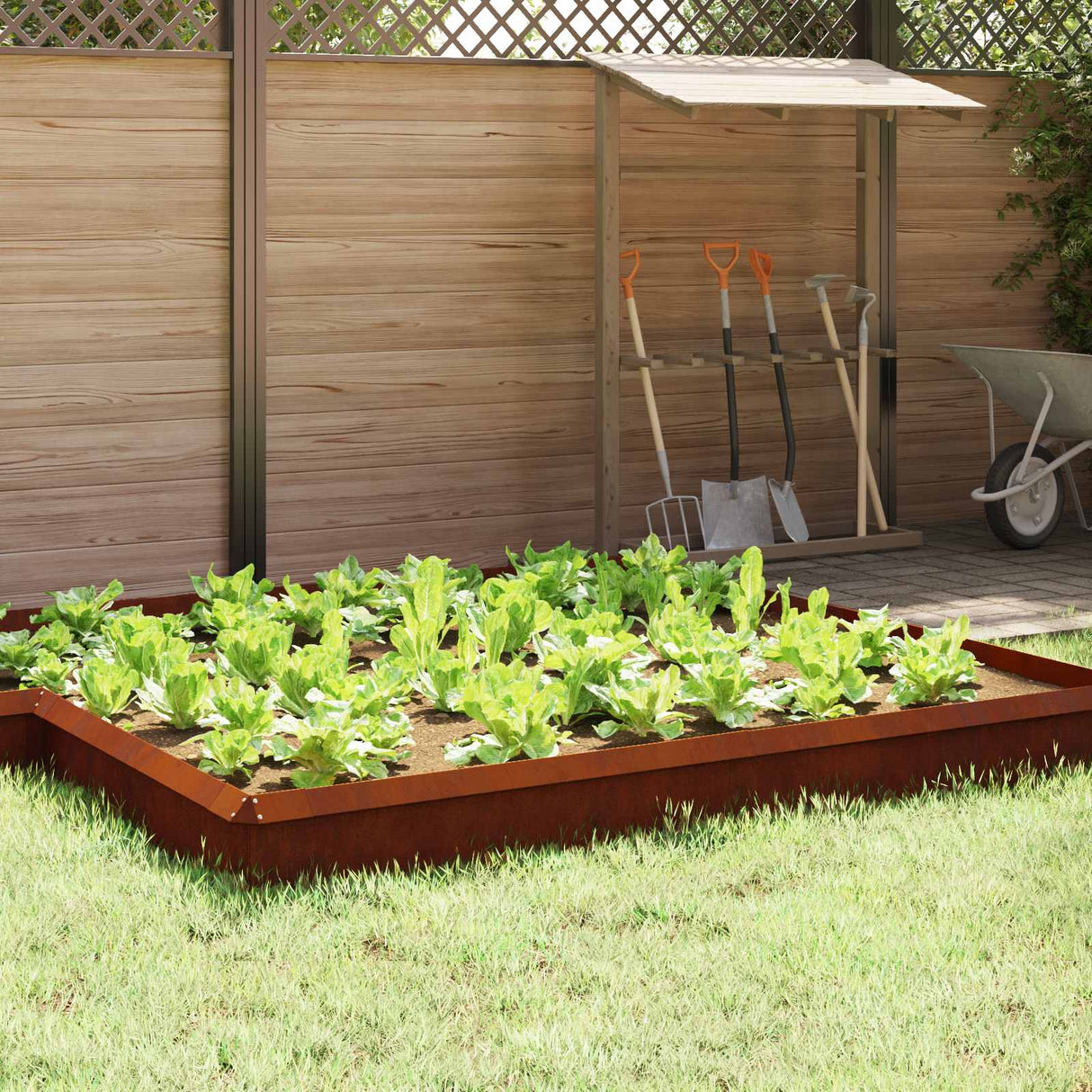 vidaXL Slakkenhekje Zilver 50 x 3,5 x 25 cm Roestvrij staal