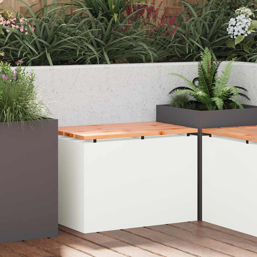 vidaXL Tuinbank Zwart Massief Douglas Hout en Staal
