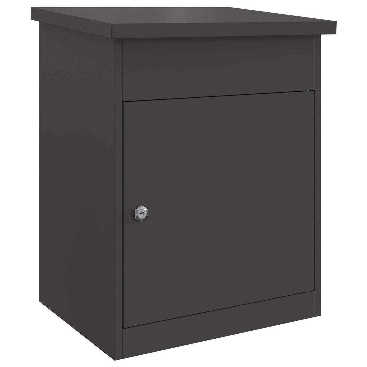 vidaXL Pakket Inwerpkoker met opslag Zwart 47.5 x 38 x 59 cm Staal