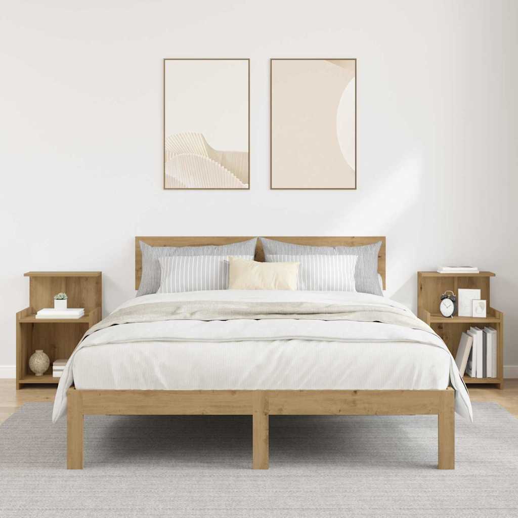 vidaXL Nachtkastje 40x35x60 cm bewerkt hout wit