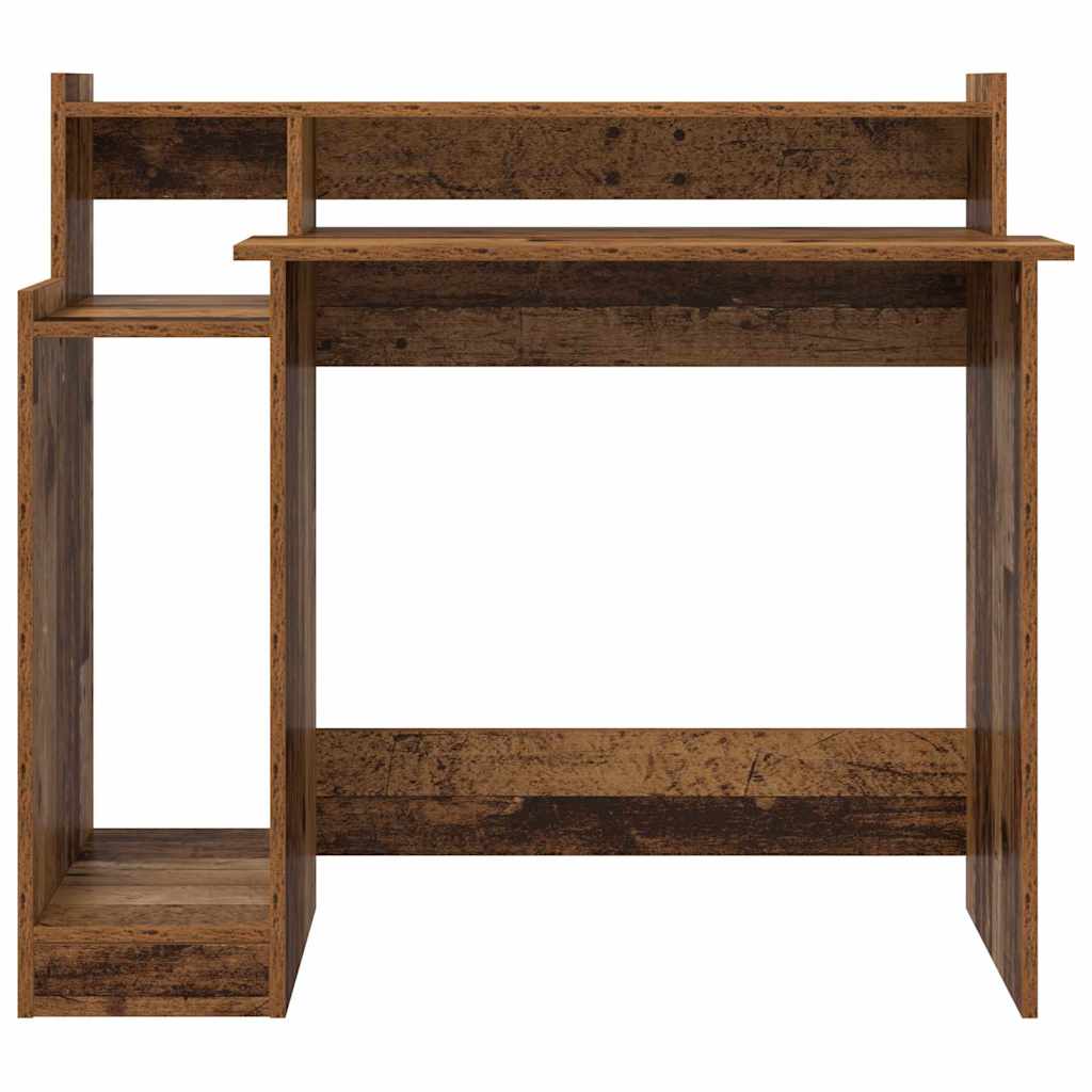 vidaXL Desk with LED lighting 97x45x90 cm engineered wood white