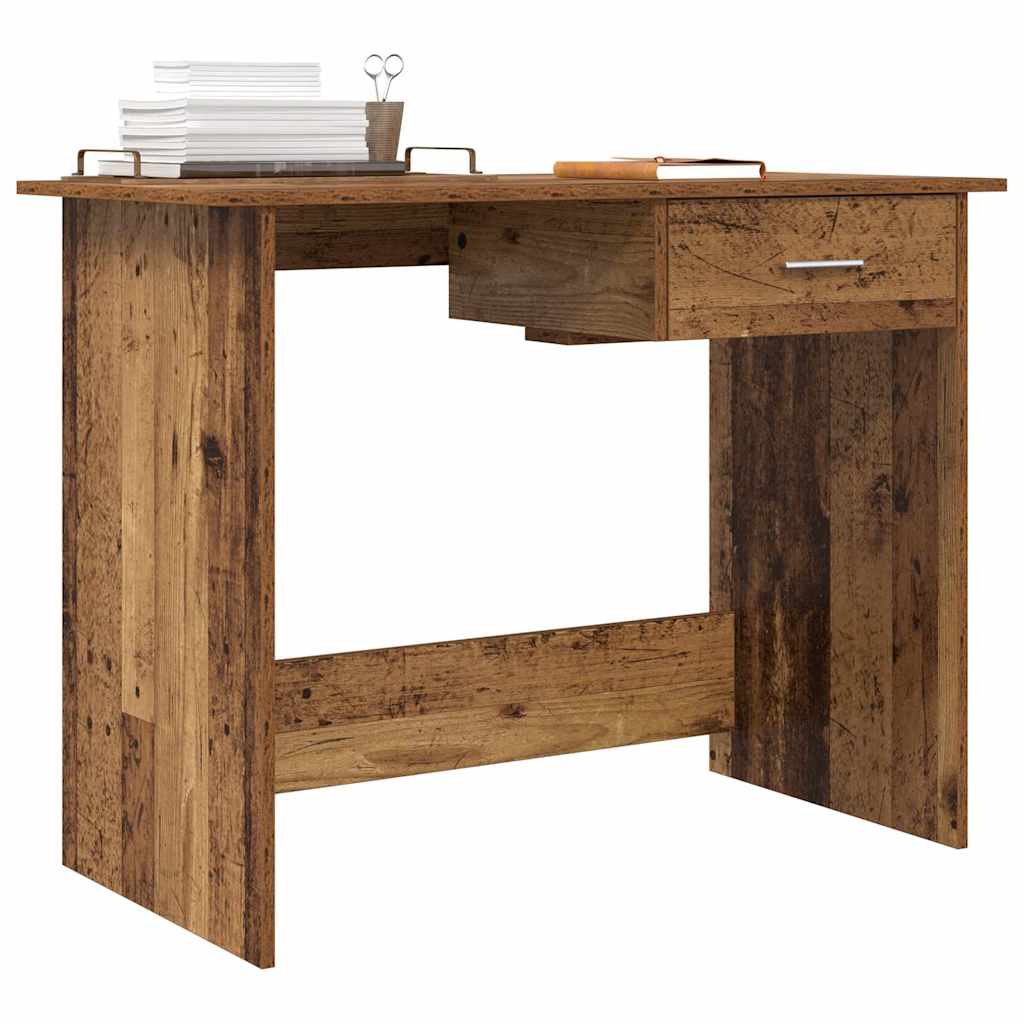 vidaXL Bureau 100x50x76 cm bewerkt hout wit
