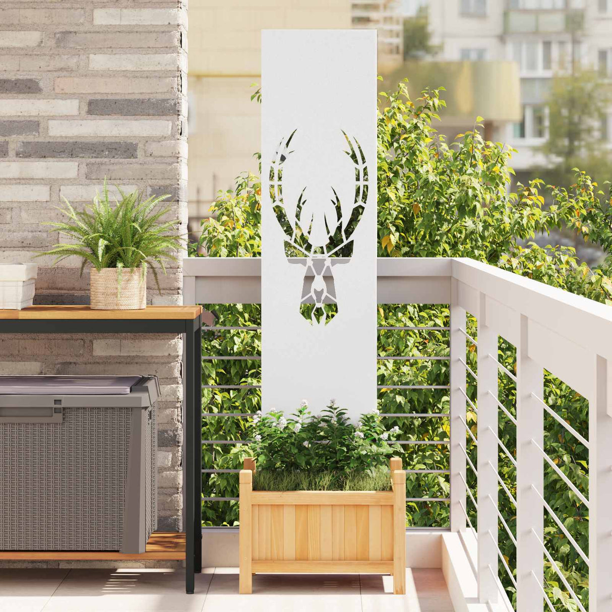 vidaXL Tuin Privacy Scherm Zwart 32 x 140 cm Koudgewalst staal