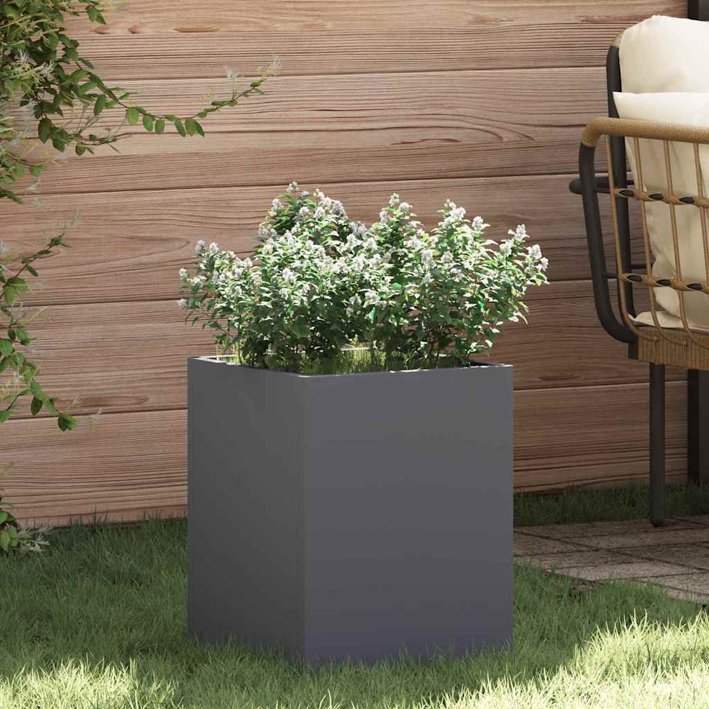 vidaXL Garden Planter Black 32 x 32 x 40 cm Cold Rolled Steel