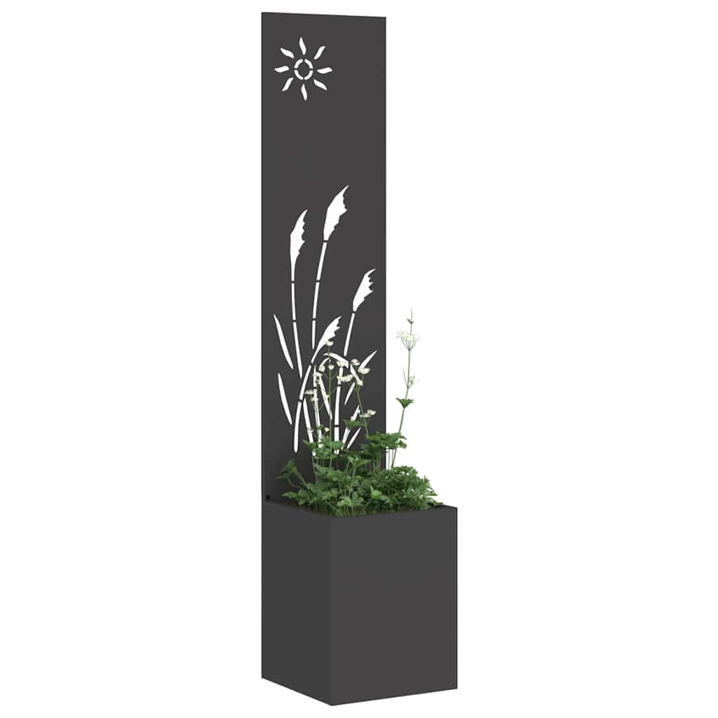 vidaXL Garden Privacy Screen Black 32 x 140 cm Cold-rolled steel