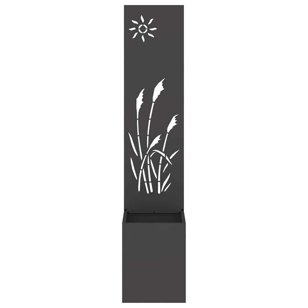 vidaXL Garden Privacy Screen Black 32 x 140 cm Cold-rolled steel