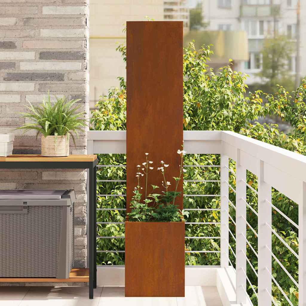 vidaXL Garden Privacy Screen Black 32 x 140 cm Cold-rolled steel
