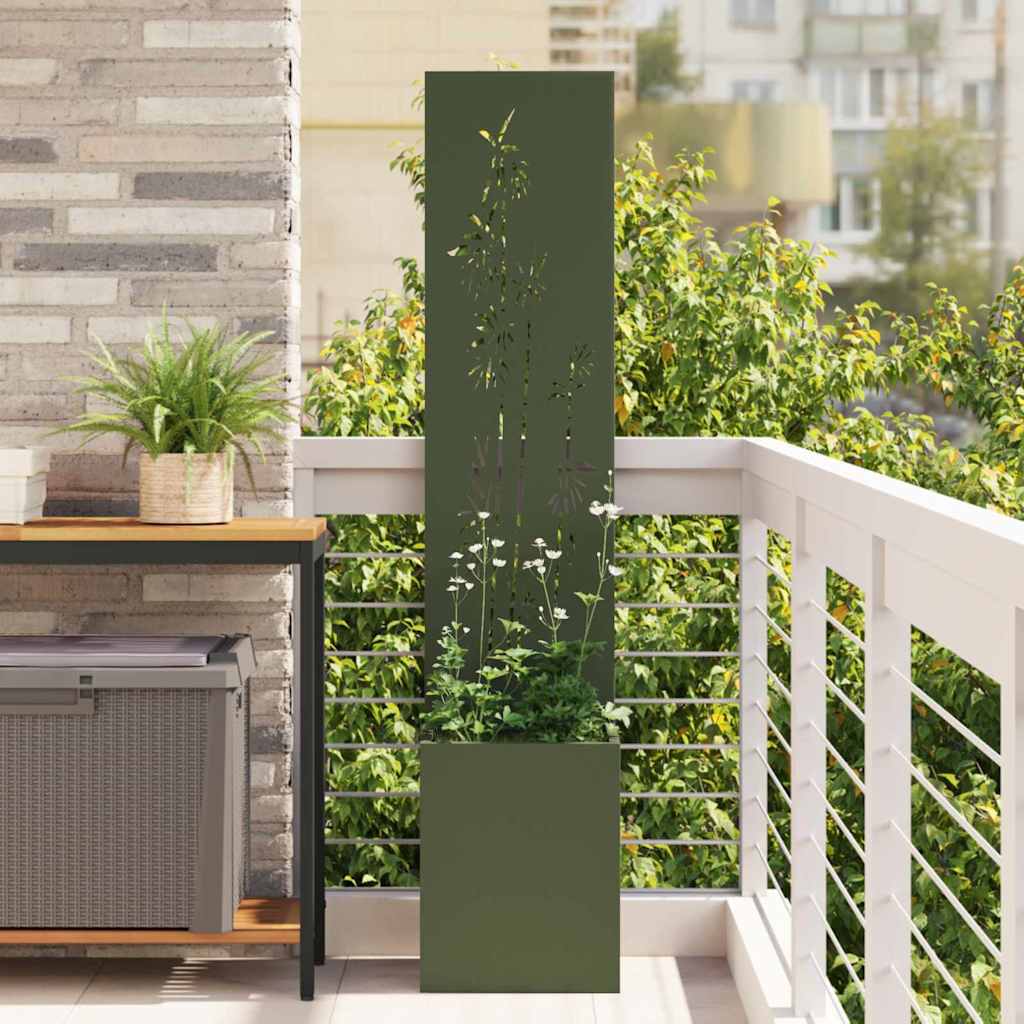 vidaXL Garden Privacy Screen Black 32 x 140 cm Cold-rolled steel