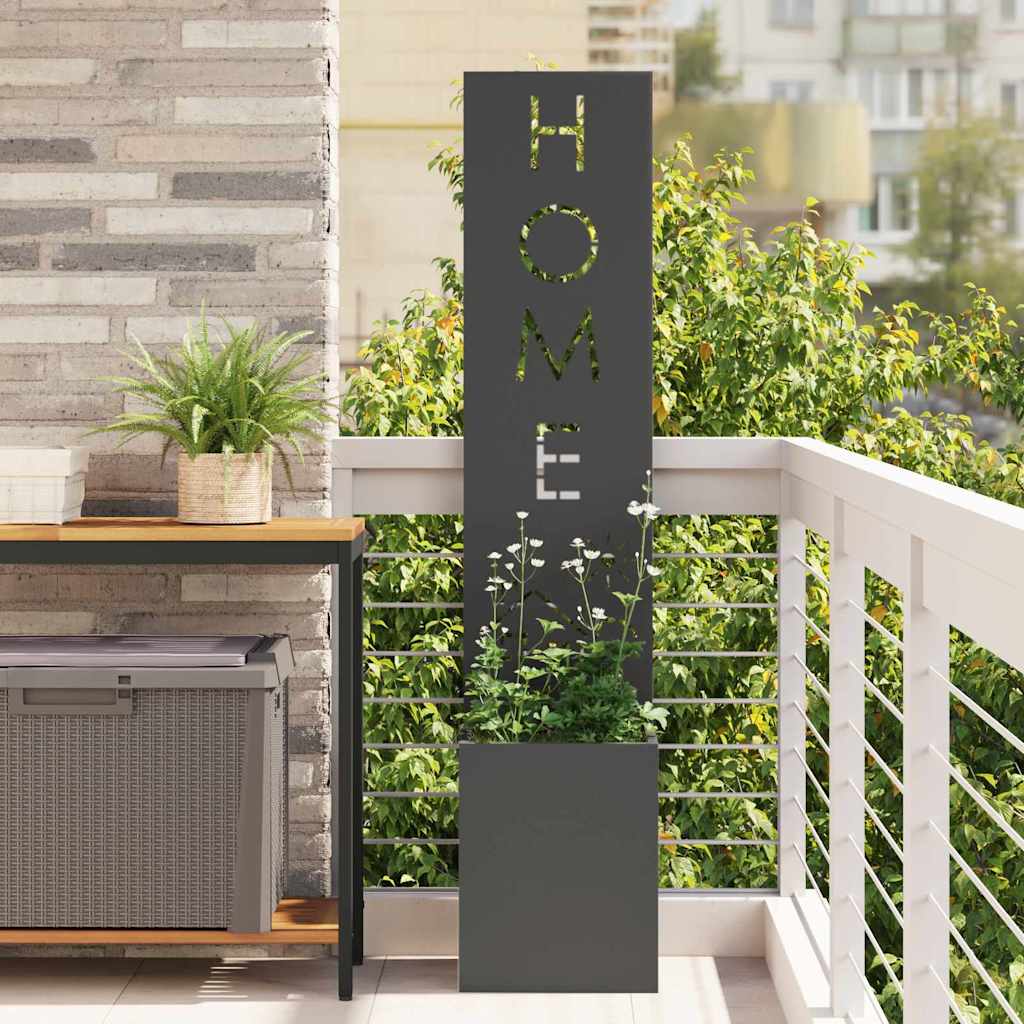 vidaXL Garden Privacy Screen Black 32 x 140 cm Cold-rolled steel