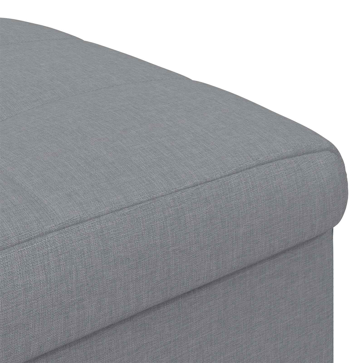 vidaXL Ottoman met opslag met kussen Lichtgrijs 40 x 40 x 45 cm Stof