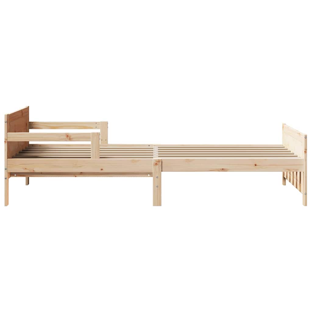vidaXL Bed Frame with Headboard Brown 80 x 200 cm Engineered Wood