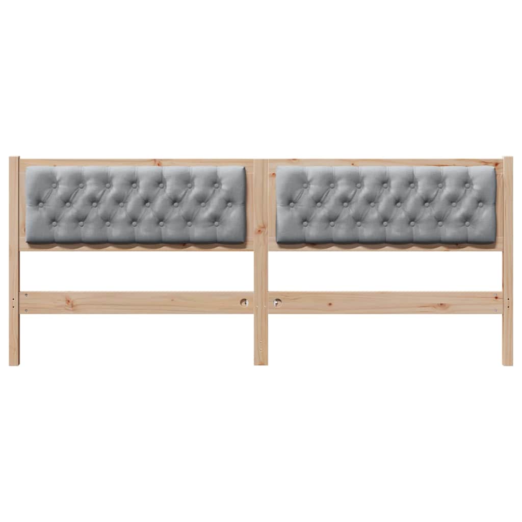 vidaXL Hoofdbord Anders Bruin en lichtgrijs 200 cm Massief grenenhout