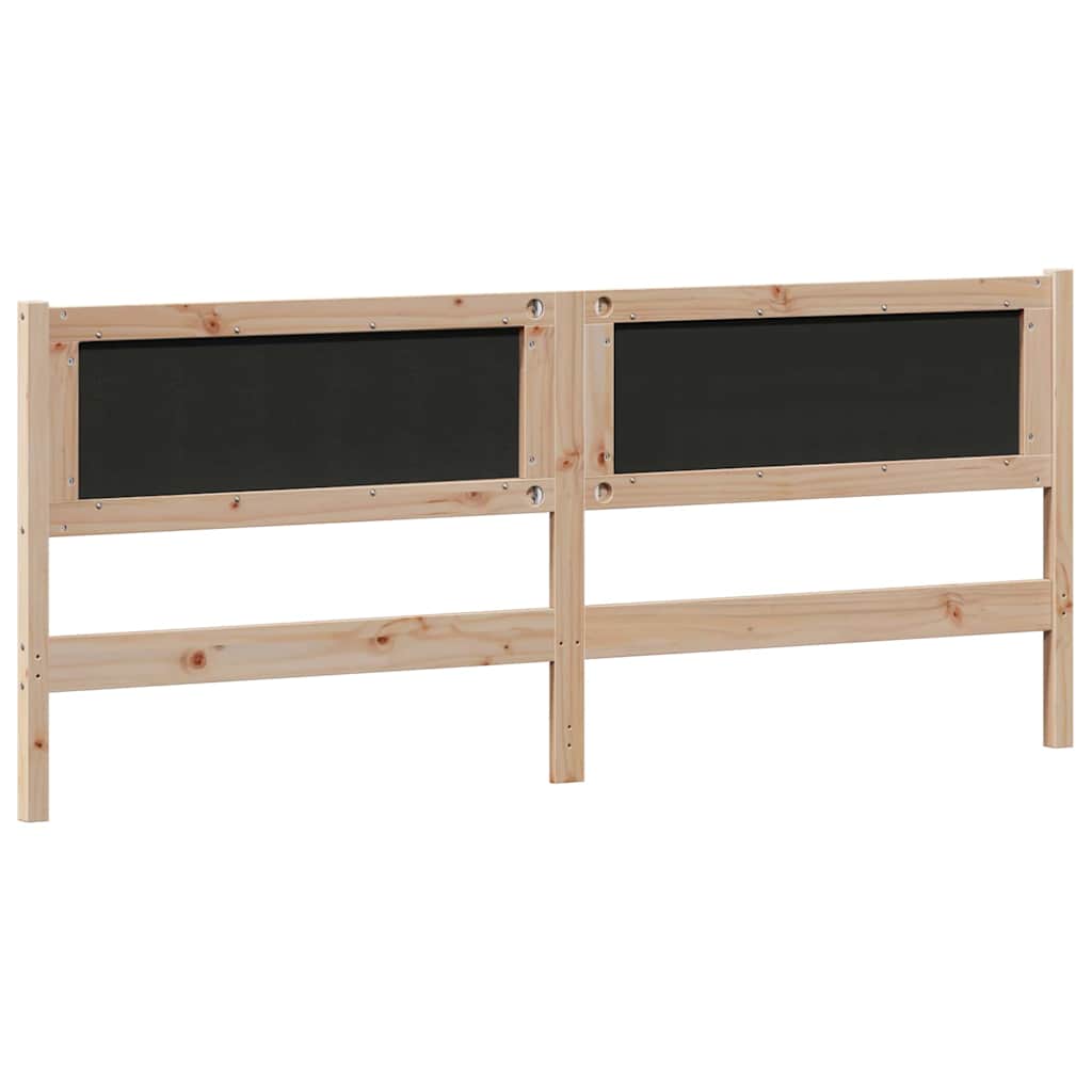 vidaXL Hoofdbord Anders Bruin en lichtgrijs 200 cm Massief grenenhout