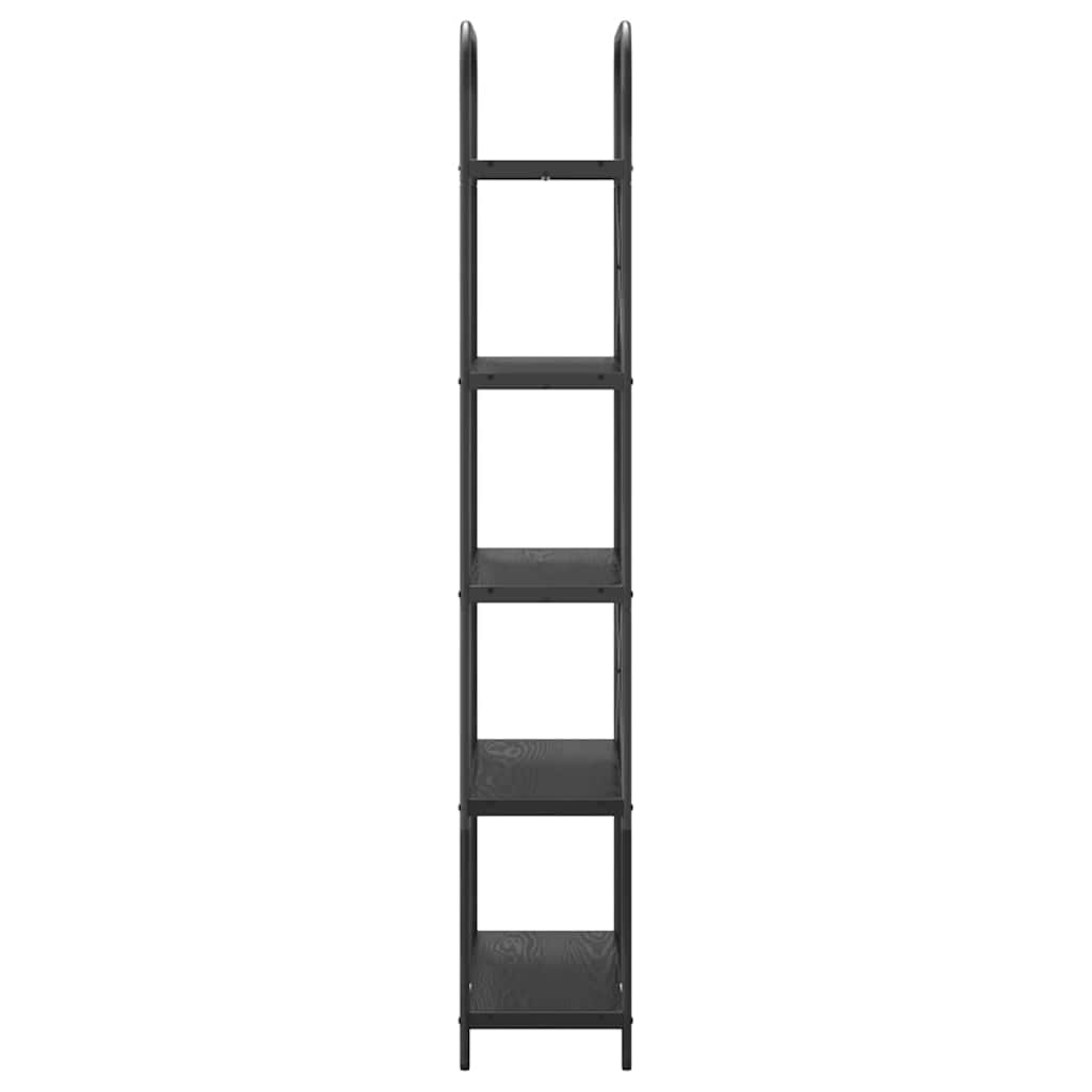 vidaXL Boekenplank Zwart Eiken 80 x 30 x 183 cm Bewerkt hout