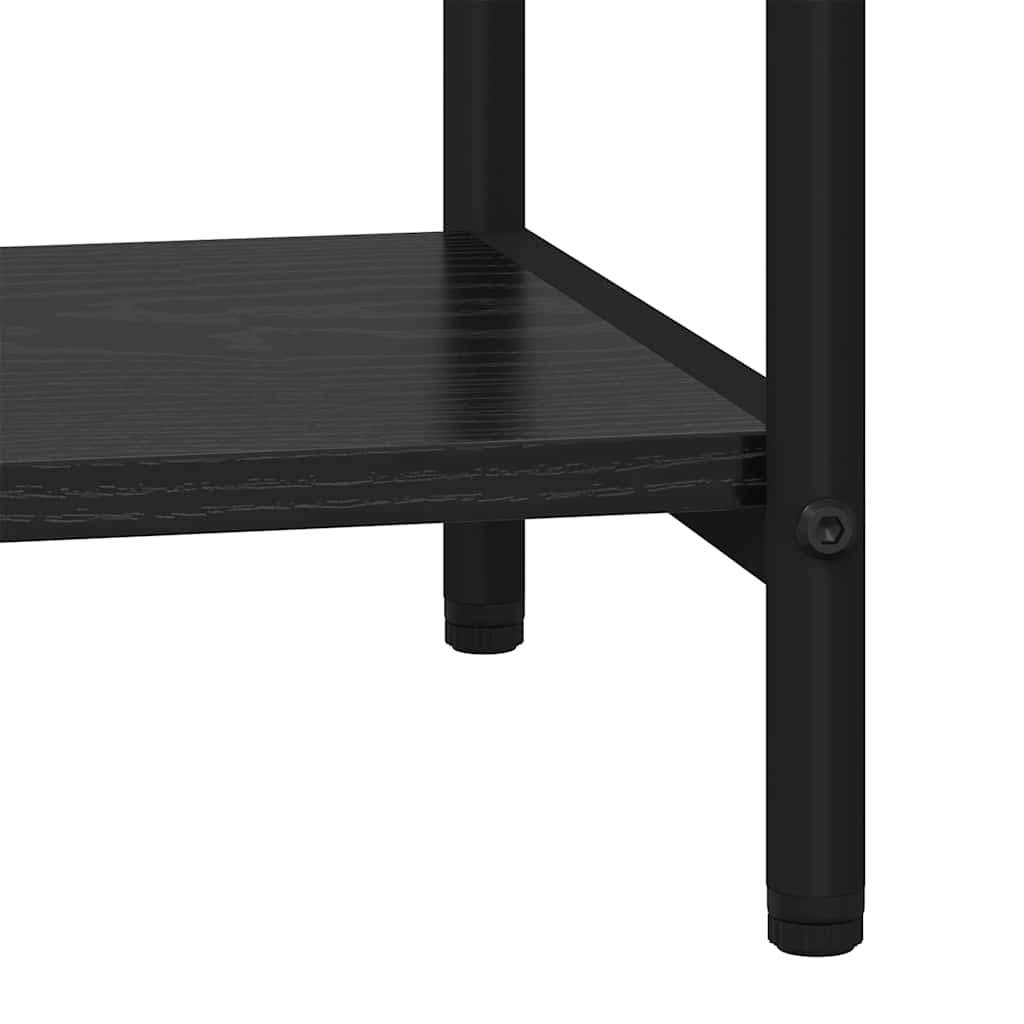 vidaXL Boekenplank Zwart Eiken 80 x 30 x 183 cm Bewerkt hout