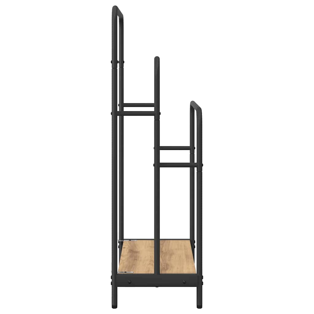 vidaXL Kledingrek met plank Oudhout 90 x 30 x 100,5 cm Bewerkt hout
