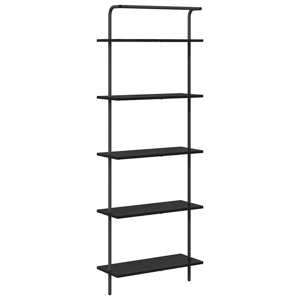 vidaXL Boekenplank Zwart Eiken 60 x 24 x 168 cm Bewerkt hout