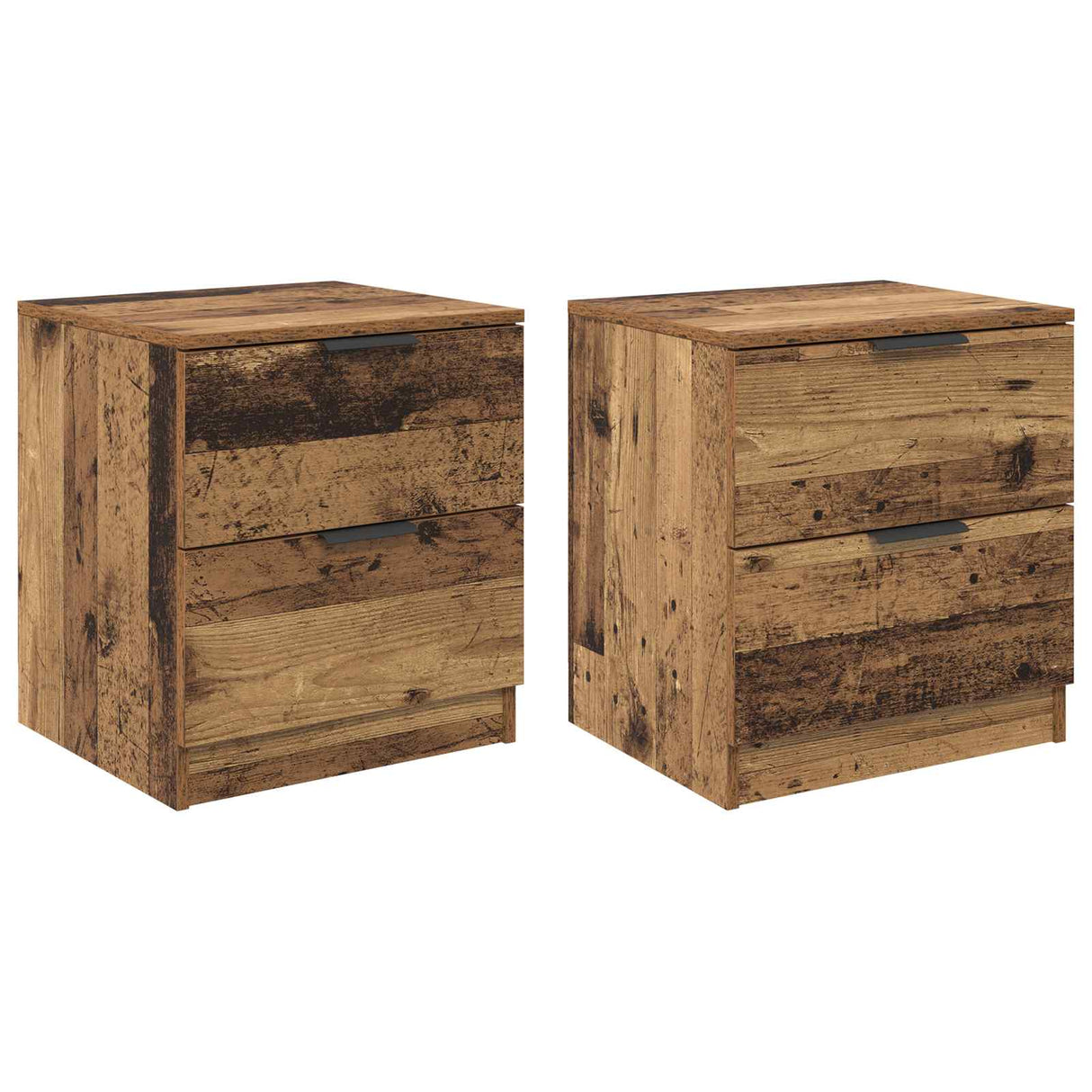 vidaXL Nachtkastjes 2 st bewerkt hout wit