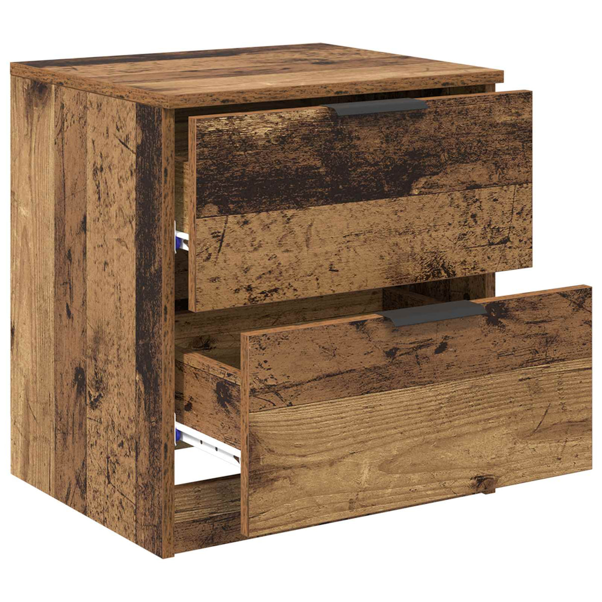 vidaXL Nachtkastjes 2 st bewerkt hout wit