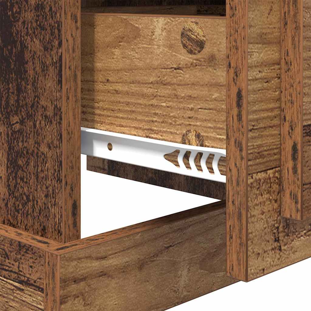 vidaXL Nachtkastje 39x39x47,5 cm bewerkt hout wit