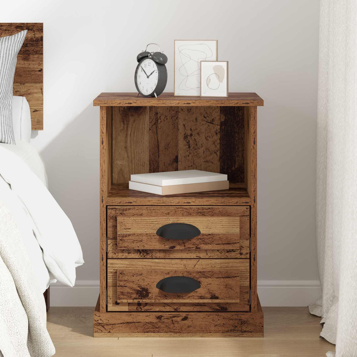 vidaXL Nightstand 43x36x60 cm white