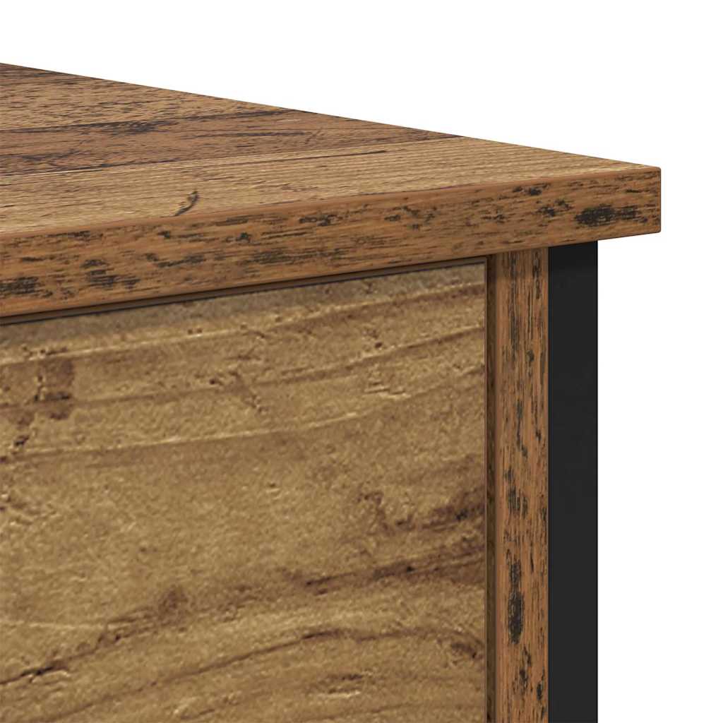vidaXL Nachtkastje 34x35,5x45 cm bewerkt hout zwart
