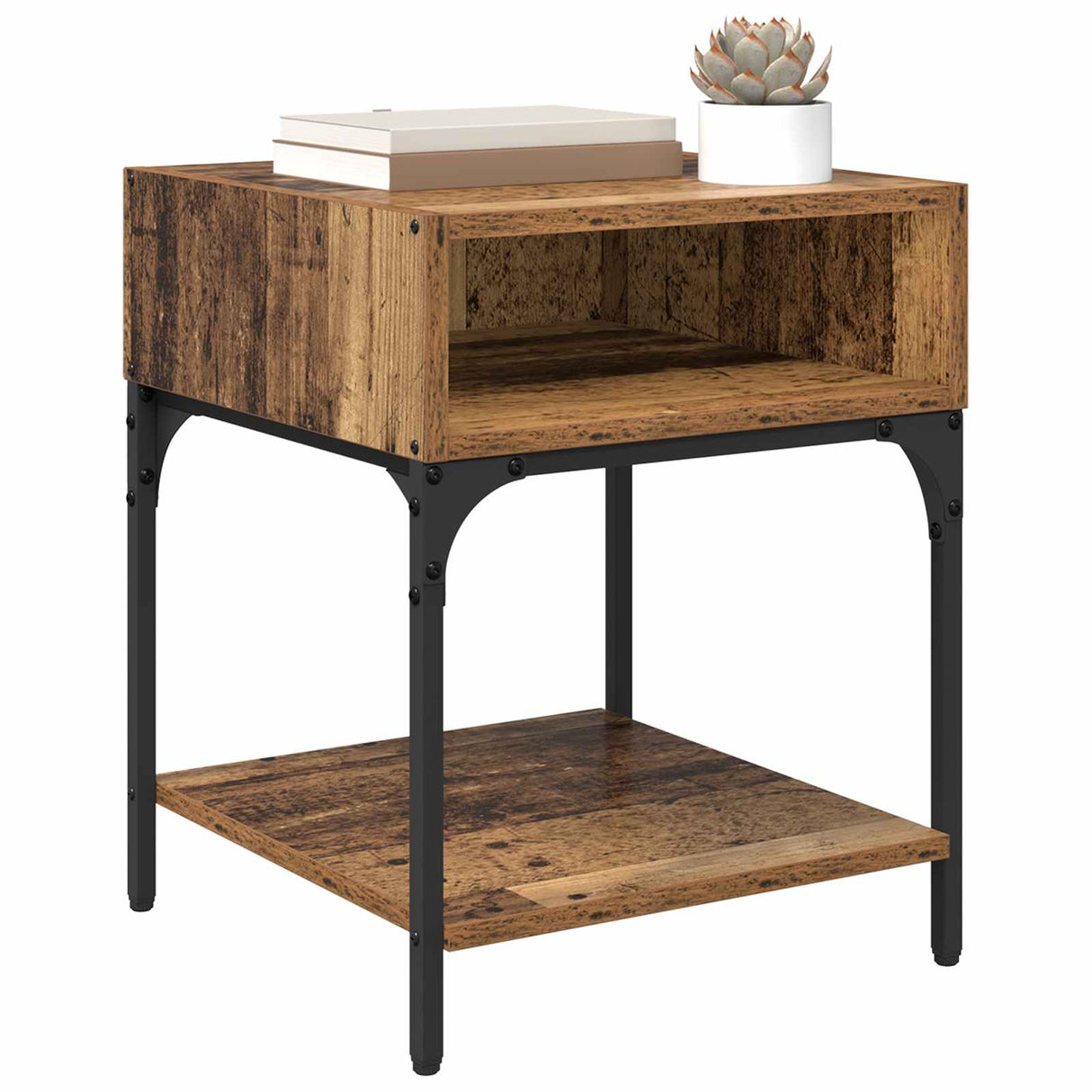vidaXL Nightstand 40x41x50 cm engineered wood black