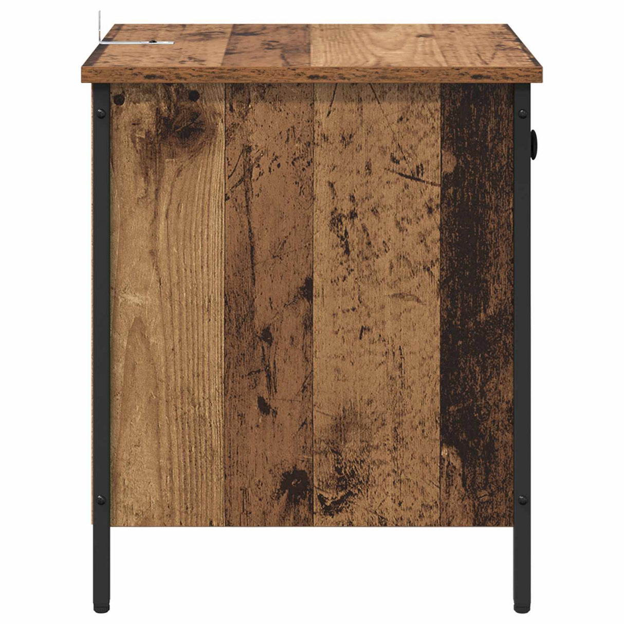 vidaXL Bedside cabinet 40x42x50 cm engineered wood black