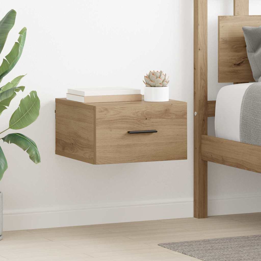 vidaXL Wall-Mounted Nightstand 35x35x20 cm White